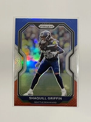 Shaquill Griffin 2020 Prizm Football Red White Blue Parallel #298 Seahawks - Image 1 of 2
