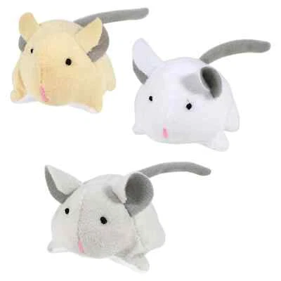 Greenbrier Mouse Plush Cat Toys with Bell, 3 Colors Available, Free Shipping.