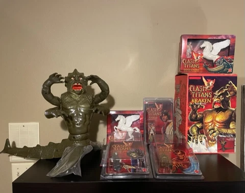 Vintage 1980 Mattel Clash Of The Titans KRAKEN PEGASUS PERSEUS CALIBOS CHARON Cover