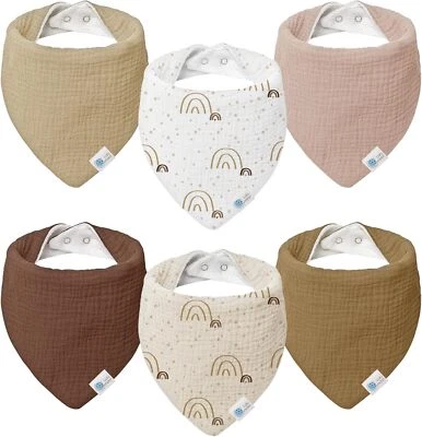 Lulumoon Lätzchen Baby Musselin Halstuch Saugfähige Sabberlätzchen Baby：100%