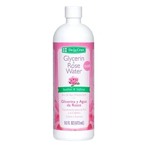 De La Cruz Glycerin and Rose Water Skin Moisturizer, Made in USA,  16 FL OZ - Picture 1 of 6