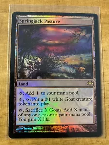 MTG✨SPRINGJACK PASTURE FOIL✨Eventide NM/M RARE Land 2008 T. Nielsen Art UNPLAYED - Picture 1 of 2