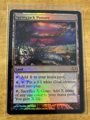 MTG✨SPRINGJACK PASTURE FOIL✨Eventide NM/M RARE Land 2008 T. Nielsen Art UNPLAYED - Image 1 of 2