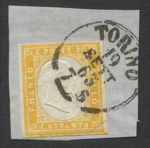 ITALY YV# 5 USED on fragment VF "Torino" Cancel - Picture 1 of 1