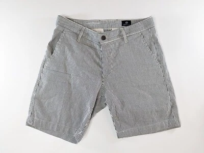 AG Adriano Goldschmied Shorts Mens Size 30 Blue White Striped Chino Preppy - Image 1 of 4
