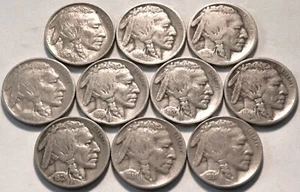 Lot (10) Better Buffalo Nickels 1913 P S Ty 1 1914 S 1916 D 1921 S 1923 S 1931 S - Picture 1 of 8