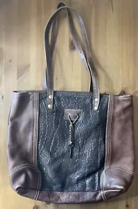 Myra Bag Finessa Genuine Leather Tote Bag Made In India Soft Rich Two Strap - Picture 1 of 9