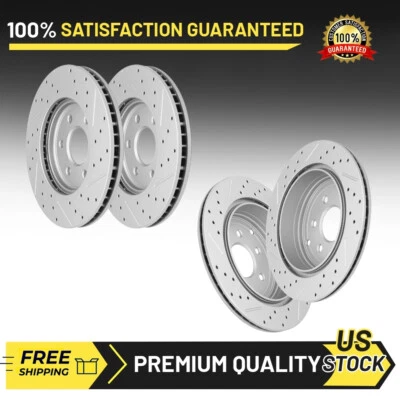 Front And Rear Drilled Slotted Rotors for 2005 - 2012 Nissan Pathfinder - Image 1 of 4