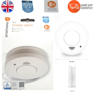 Smartwares Optical Smoke Alarm Detector 10 Year Lifetime - Battery Operated - Picture 1 of 12