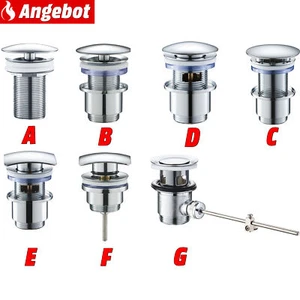 Sifon Siphon Pop Up Ablaufventil Ablaufgarnitur mit Überlauf Waschbecken Abfluss - Bild 1 von 29