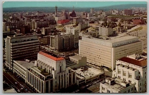 c1966 Aerial View Downtown Los Angeles CA From City Hall Tower Chrome Posted - Picture 1 of 2