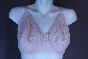 Chantelle 13F1 Underwire Unlined Mesh Rose Full Coverage Bra size 36H - Picture 1 of 8
