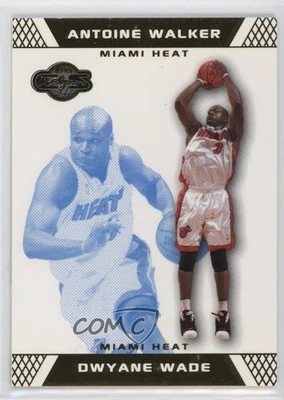 2007-08 Topps Cofirmantes Azul Dorado/89 Dwyane Wade Antoine Walker #1 Salón de la fama Foto 1 de 2