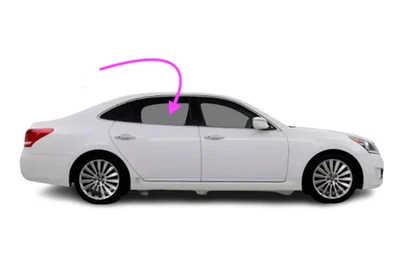 Se adapta a: Hyundai Equus 2011-2016 4P pasajero puerta trasera derecha ventana vidrio/templado Foto 1 de 4