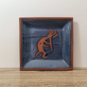 Kokopelli Pottery Dish – Handmade Terracotta Texas 1997 – 18cm – Southwestern - Bild 1 von 7