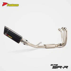 Full Exhaust for CFMOTO 675SR-R (2024) – Carbon Fiber Tip | Stainless Steel - Picture 1 of 4