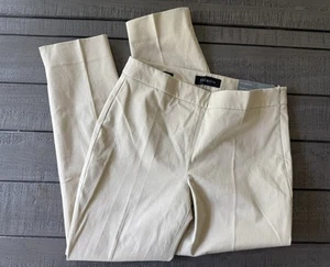 Pantalones al tobillo Talbots color tostado Chatham tiro alto cremallera lateral elásticos talla 4P - Imagen 1 de 5