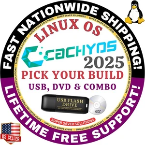 CACHYOS LINUX KDE, PLASMA | DESKTOP, HANDHELD | DVD, USB | CACHY OS | SHIPS FAST - Picture 1 of 9