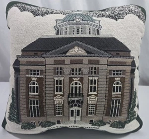 Vintage Giles Courthouse Pulaski Tennessee Tapestry Throw Pillow 15"x15" - Picture 1 of 4