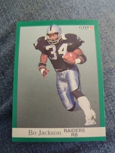 1991 Fleer #110 Bo Jackson Los Angeles Raiders NFL Football Karte - Bild 1 von 2