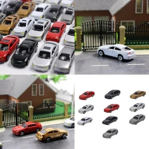 10pcs HO Scale Model Mini Car 1/87 Building Train Scenery - Picture 1 of 6