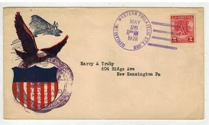 1928 FIRST DAY ISSUE G WASHINGTON VALLEY FORGE 645-17A GARFIELD PERRY TO H TRUBY - Picture 1 of 1