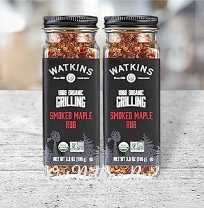2 Watkins 1868 Orgánico Parrilla Arce Ahumado Rub, 3.8 OZ cada uno - Imagen 1 de 2