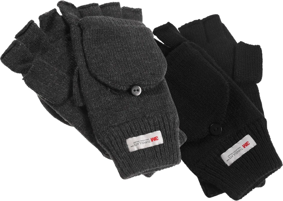 Halbfinger Handschuh mit Klappe warm gefüttert - Bild 1 von 1