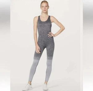 Body Lululemon Balance & Resist para mujer 6 gris Ombré mono fitness activo - Imagen 1 de 14