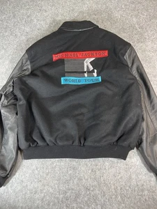 Vintage 1987 Michael Jackson Bad World Tour Letterman Jacke Bomber Leder XL - Bild 1 von 11