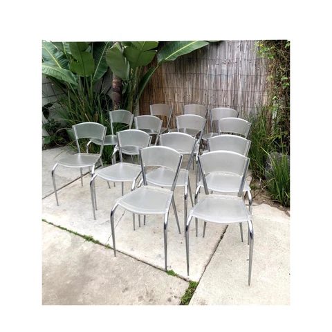 Mimi Stackable Flip Seat Chair Designed by Enrico Baleri Made in Italy Cover