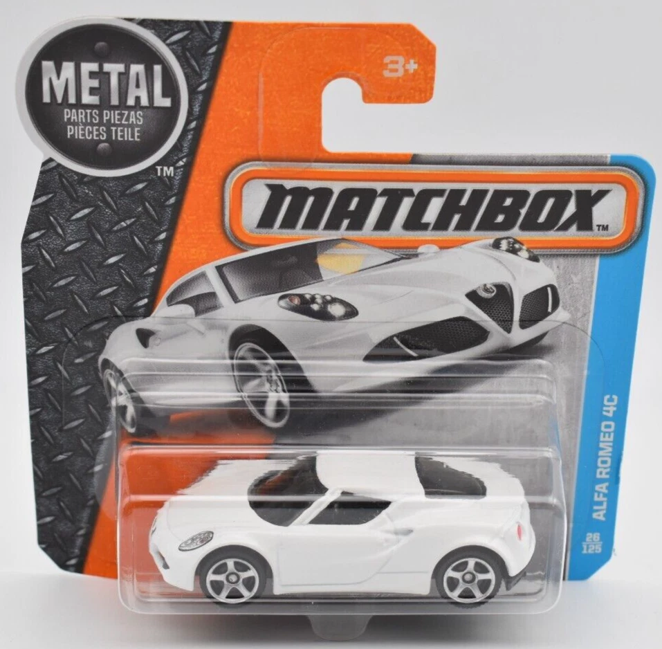 Matchbox Superfast Alfa Romeo 4C white. MBX 26/2016. short card - Image 1 of 1