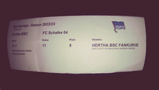 Hertha BSC Berlin - Schalke 04 2022/23 1.BL used ticket PaH collector