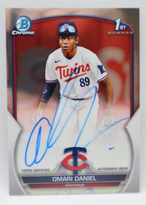 2023 Bowman Chrome Baseball 1st Auto CPA-OD Minnesota Twins - OMARI DANIEL