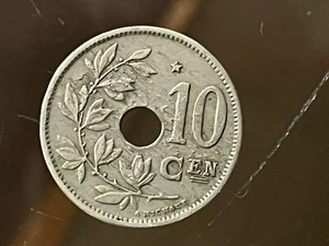 1930 Belgium 10 Centimes Coin Albert I with free Shipping - Picture 1 of 2