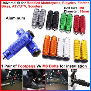 Universal for Motorcycles ATV/UTV Scooters - 26mm M8 Modified Footpegs Footrests - Picture 1 of 47
