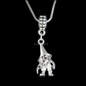 3D Garden Gnome Necklace Nature Lawn Dwarf Birthday Gift Gardening Lover Jewelry - Picture 1 of 7