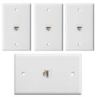 2X(4-Pack 1-Port Ethernet Wall Plate,  Jack Wall Plate with RJ45  Female to3353