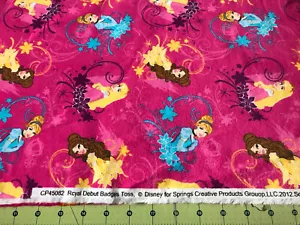 2012 Royal Debut Toss Princesses 35” X 42” Flannel fabric #678 - Picture 1 of 1