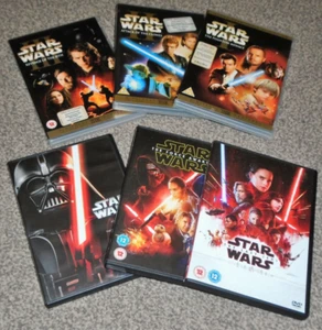 Star Wars: Episoden 1-6 + Awakens & Jedi 8 Film 11 Disc DVD Sammlung - Sehr guter Zustand - Bild 1 von 3