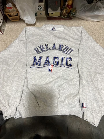 NEW VTG Logo Athletic Orlando Magic Embroidered Sweater XL Basketball draft Time Cover
