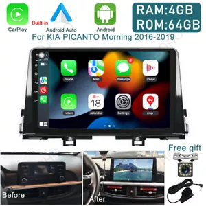 For 2016-2019 KIA PICANTO Morning radio Apple CarPlay Android 13 Car Stereo Navi - Picture 1 of 20