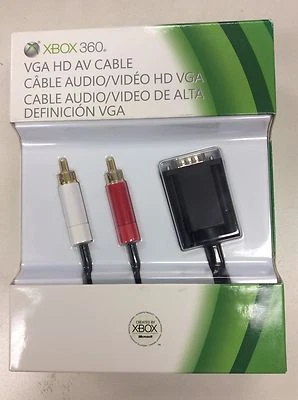 Original Genuine Microsoft Xbox 360 VGA HD AV Cable (B4S-00009) - Image 1 of 4