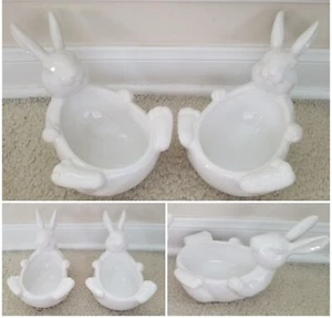 NWT~Pottery Barn~Large~Bunny Belly Bowls~Set Of 2 - Picture 1 of 19