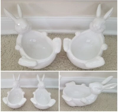 NWT~Pottery Barn~Large~Bunny Belly Bowls~Set Of 2 - Image 1 of 4