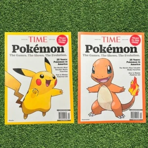 '25 Years of Pokemon In America' Time Magazine Pikachu x Charmander BUNDLE - Picture 1 of 7