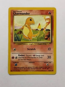 Pokemon Karte Base Set Unlimited Charmander 46/102 Light Played - Bild 1 von 3