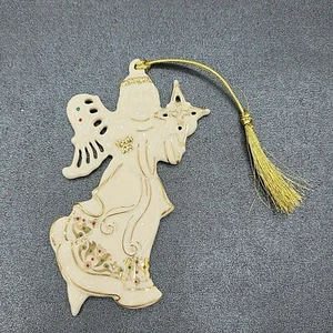 Lenox Renaissance Angel Bisque Ivory Porcelain Christmas Ornament 5 1/4" - Picture 1 of 10