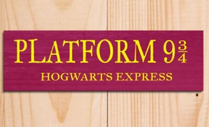 Platform 9 3/4 Harry Potter Hogwarts Express metal plaques signs poster image - Picture 1 of 2