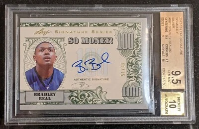 Leaf Signature 2012-13 ¡So Money! Silver Bradley Beal/99 BGS 9,5 RC  Foto 1 de 2